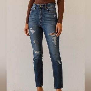 Express Distressed Blue Legging Jeans